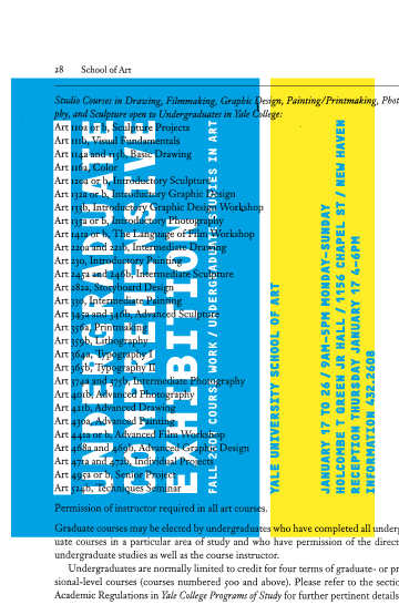 Yale Art Undergraduate Comprehensive Exhibition: Invitation